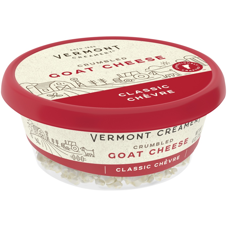 slide 4 of 8, Vermont Creamery Goat Cheese Crumbles Classic Chevre - 4 Oz, 4 oz