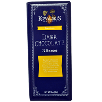 slide 1 of 1, Kowalski's Dark Chocolate Bar, 3 oz