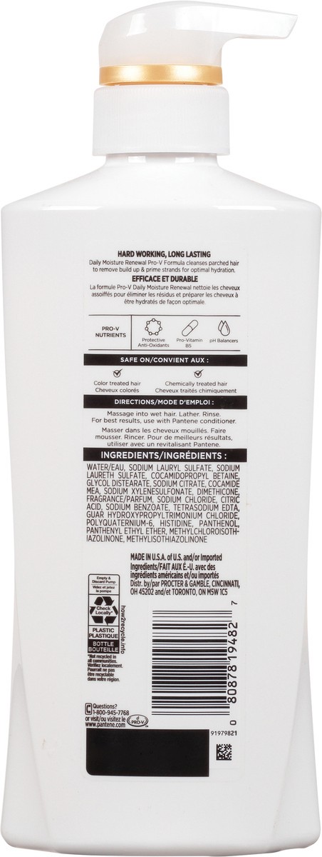 slide 6 of 9, Pantene Daily Moisture Renewal 72 HR Lush Moisture Shampoo 17.9oz/530mL, 17.90 fl oz