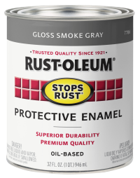 slide 9 of 25, Rust-Oleum Stops Rust Protective Enamel Paint - 7786502, Gloss Smoke Gray, 32 fl oz