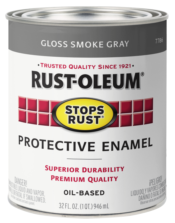 slide 24 of 25, Rust-Oleum Stops Rust Protective Enamel Paint - 7786502, Gloss Smoke Gray, 32 fl oz