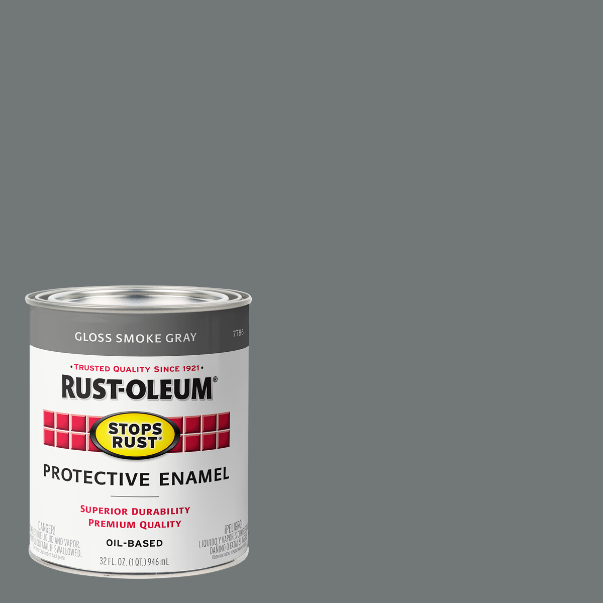 slide 1 of 25, Rust-Oleum Stops Rust Protective Enamel Paint - 7786502, Gloss Smoke Gray, 32 fl oz