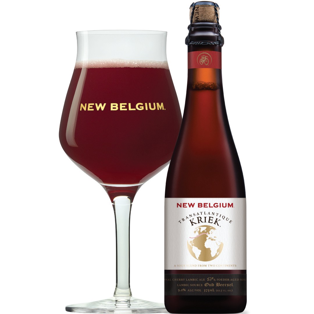 slide 3 of 3, New Belgium Transatlantique Kriek Cherry Lambic Sour Ale Beer 12.7 oz, 375 ml btl