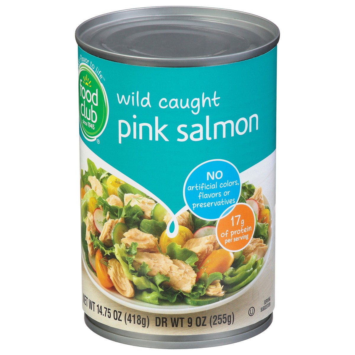 slide 3 of 11, Food Club Wild Caught Pink Salmon, 14.75 oz