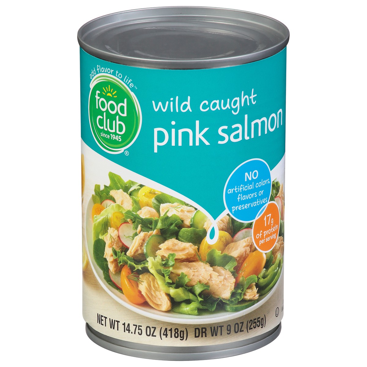 slide 1 of 11, Food Club Wild Caught Pink Salmon, 14.75 oz