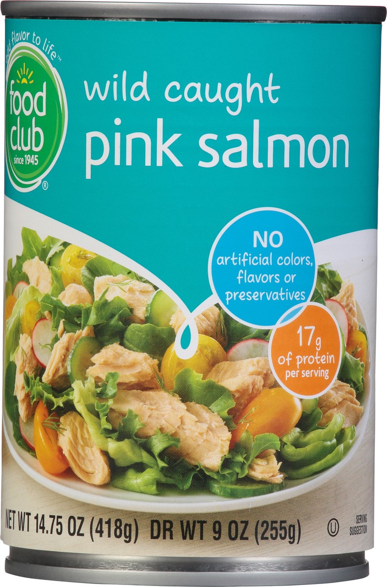 slide 9 of 11, Food Club Wild Caught Pink Salmon, 14.75 oz