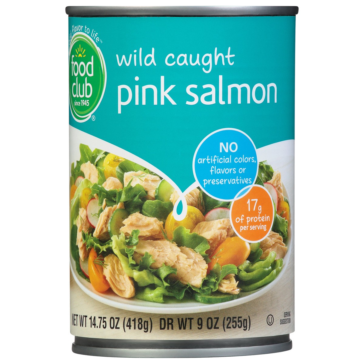 slide 11 of 11, Food Club Wild Caught Pink Salmon, 14.75 oz