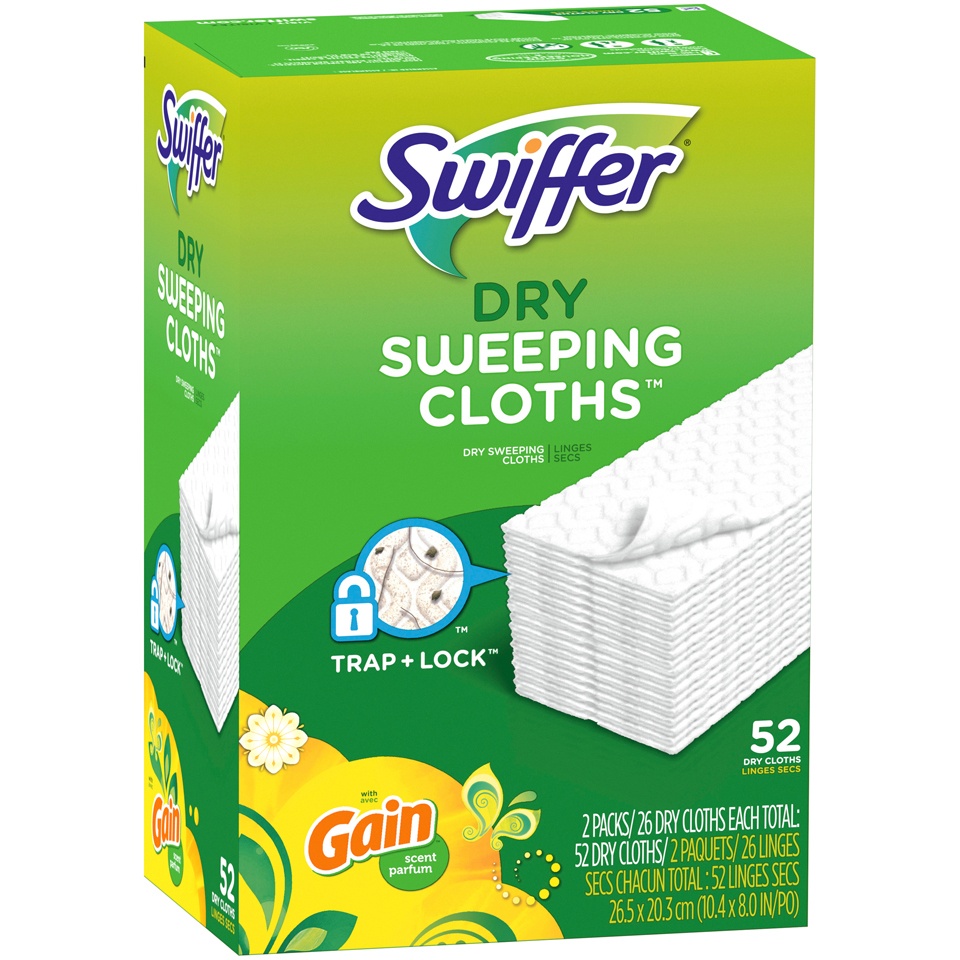 slide 2 of 2, Swiffer Sweeper Dry Gain Scent Sweeping Cloths, 52 ct