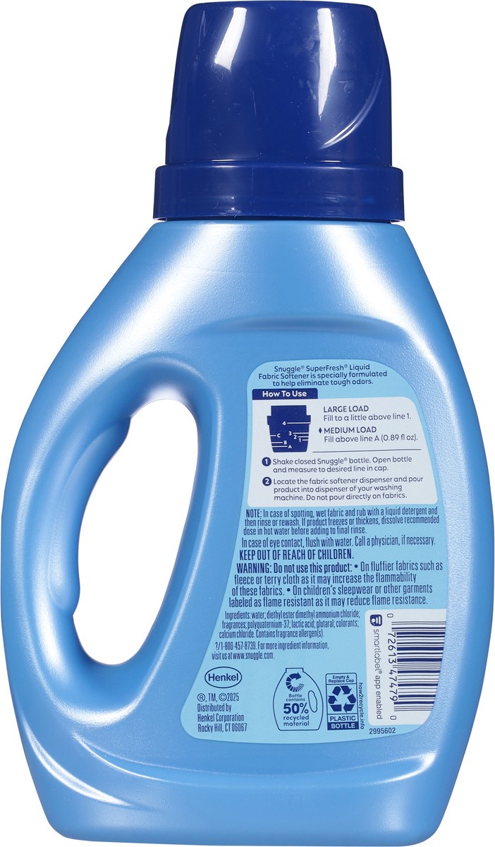 slide 12 of 13, Snuggle +SuperFresh Morning Breeze Fabric Conditioner 26.8 fl oz, 26.8 fl oz