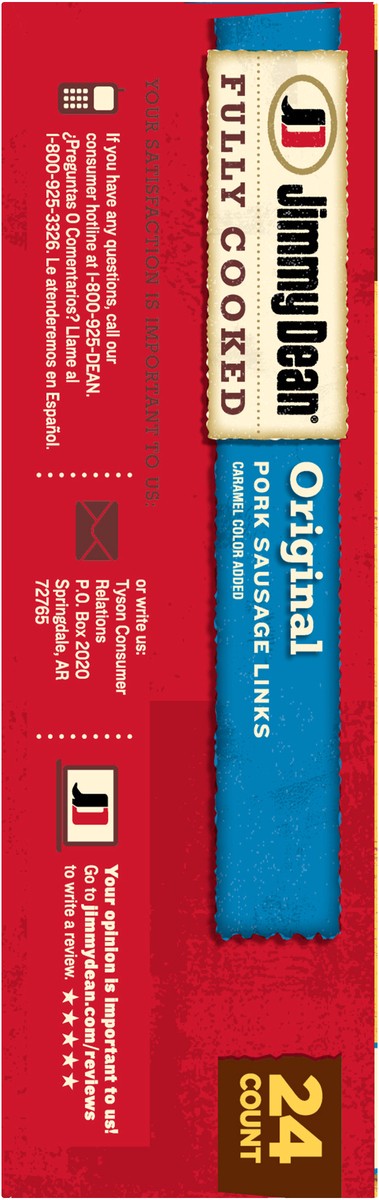 slide 7 of 8, Jimmy Dean Pork Sausages - Prepared/Processed, 19.2 oz