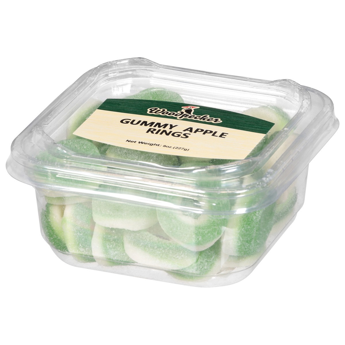 slide 9 of 13, Woodpecker Gummy Apple Rings 8 oz, 8 oz