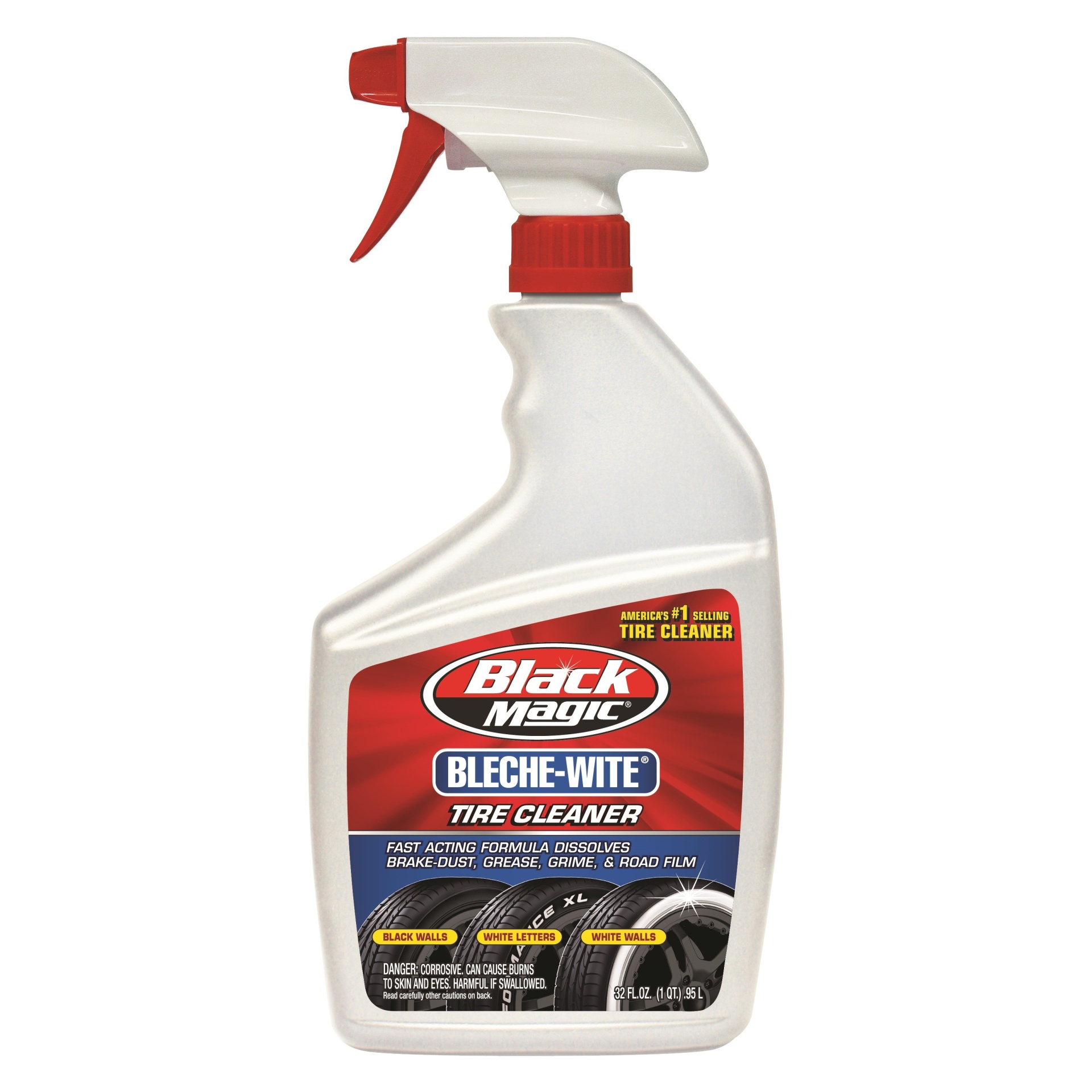 slide 1 of 1, Black Magic Bleche White Tire Cleaner, 32 oz