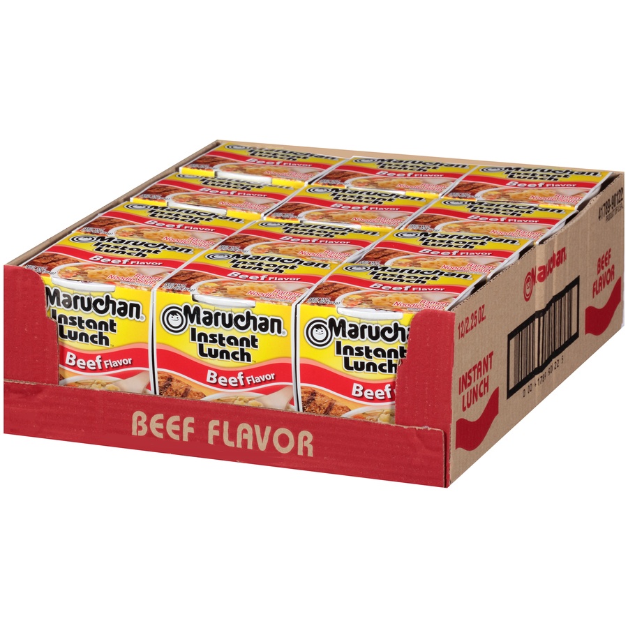 slide 6 of 8, Maruchan Beef Flavored Instant Lunch, 12 ct; 2.25 oz