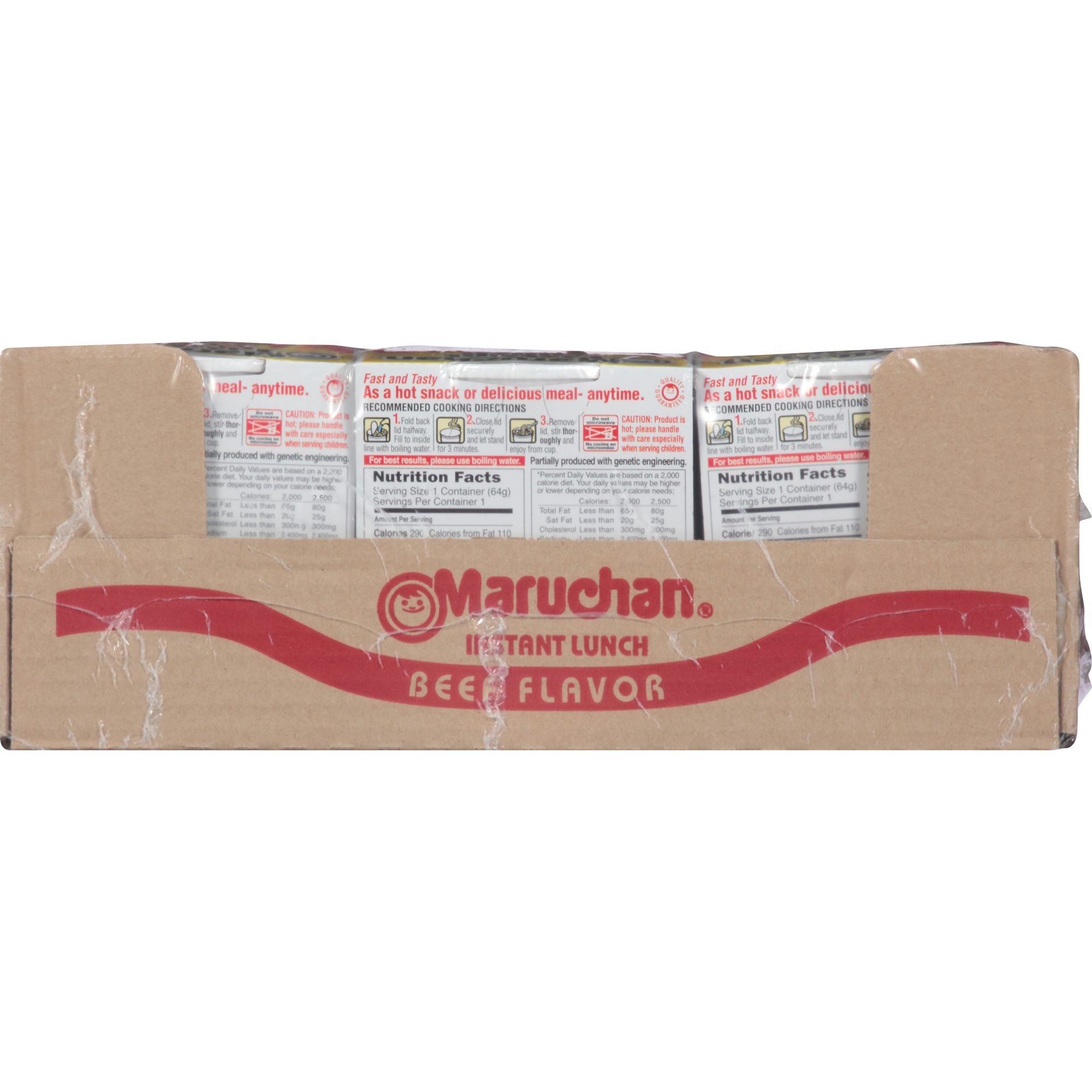 slide 4 of 8, Maruchan Beef Flavored Instant Lunch, 12 ct; 2.25 oz