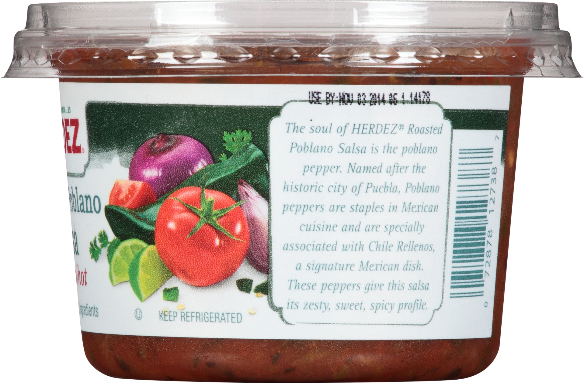 slide 3 of 6, Herdez Medium/Hot Roasted Poblano Salsa, 15 oz