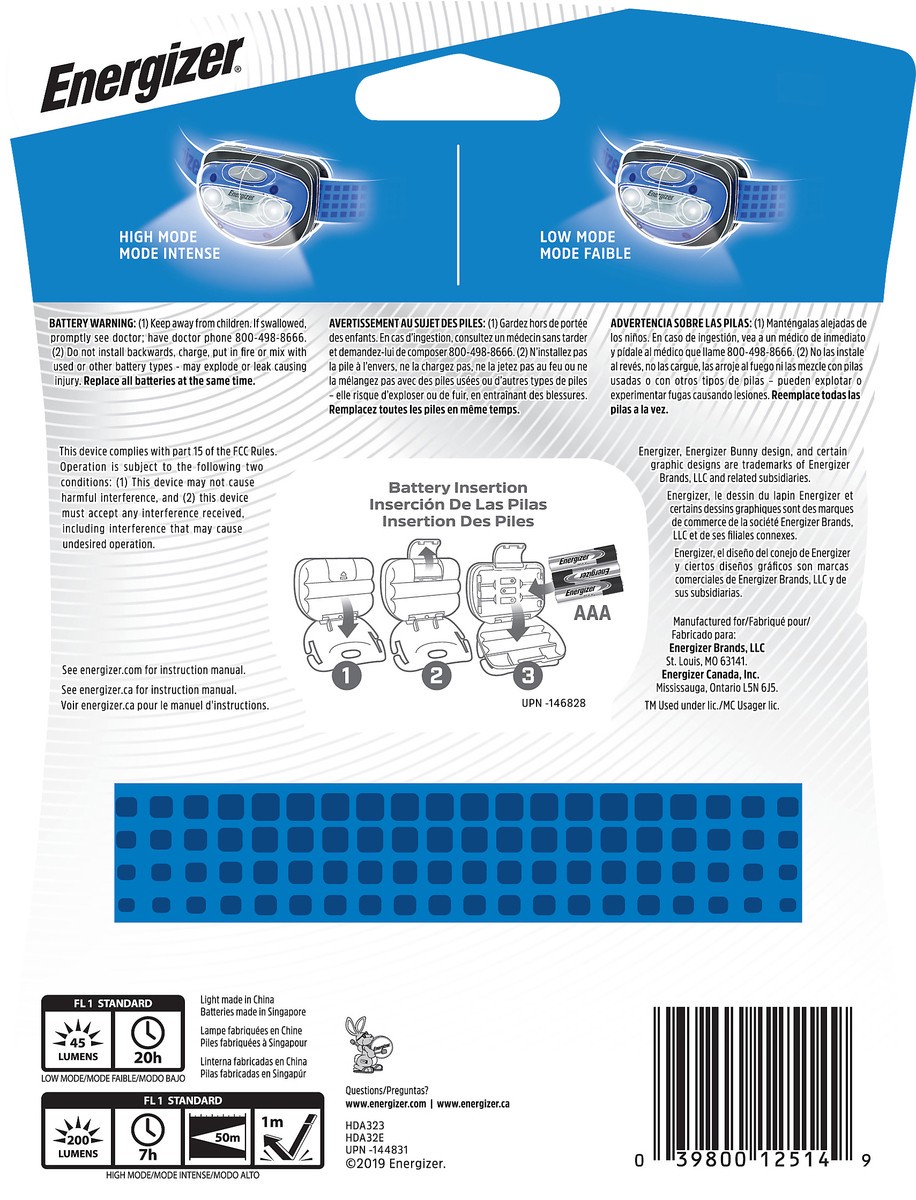 slide 3 of 3, Energizer Vision 200 Lumens Headlamp 1 ea, 1 ct