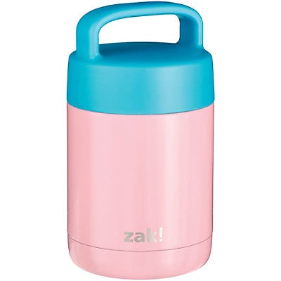 slide 1 of 1, Zak! Designs Coral Stainless Steel Food Container, 12 oz