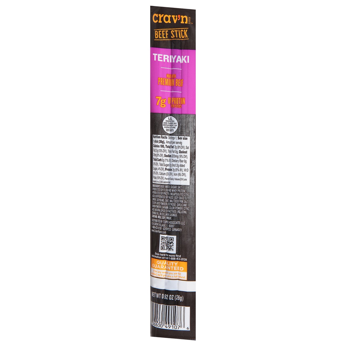 slide 4 of 14, Crav'n Flavor Teriyaki Beef Stick 0.92 oz, 0.92 oz