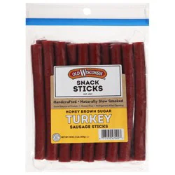 Old Wisconsin Turkey Sausage Honey Brown Sugar Snack Sticks 16 oz