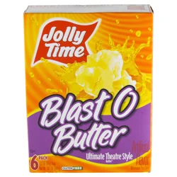 Jolly Time Blast O Butter Ultimate Theatre Style Butter Microwave Popcorn, 6 x 3.2 oz Bags