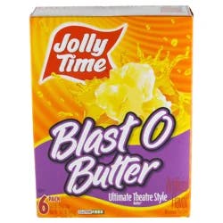 Jolly Time Blast O Butter Ultimate Theatre Style Butter Microwave Popcorn, 6 x 3.2 oz Bags
