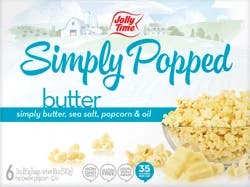 Jolly Time Simply Popped Microwave Butter Popcorn 6 ea