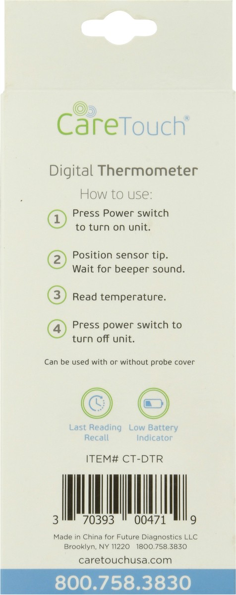 slide 6 of 9, CareTouch Digital Thermometer 1 ea, 1 ct