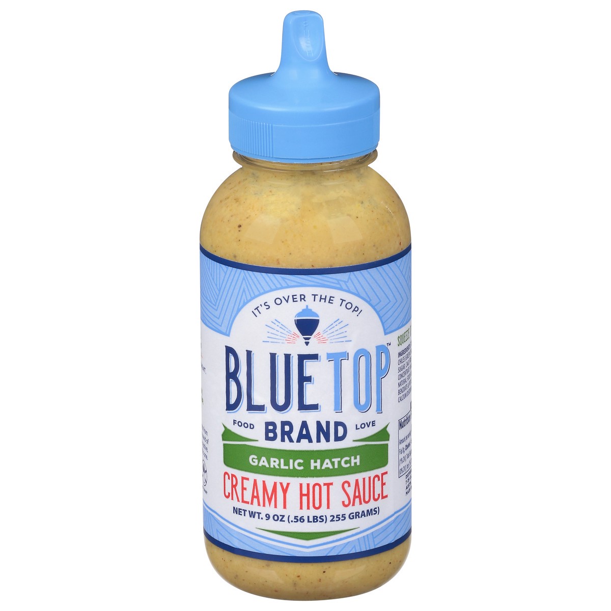 slide 1 of 11, Blue Top Brand Creamy Garlic Hatch Hot Sauce 9 oz, 9 oz