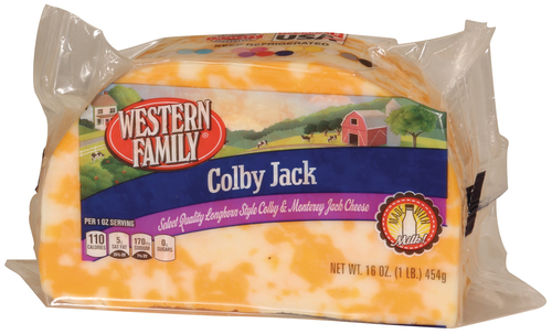 slide 1 of 1, Western Family Colby Jack Cheese, 16 oz