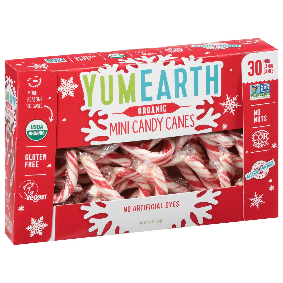 slide 3 of 9, YumEarth Organic Mini Candy Canes 30 ea, 30 ct