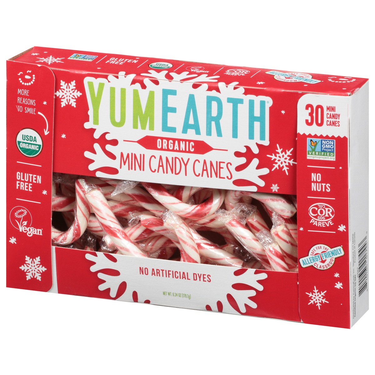 slide 5 of 9, YumEarth Organic Mini Candy Canes 30 ea, 30 ct