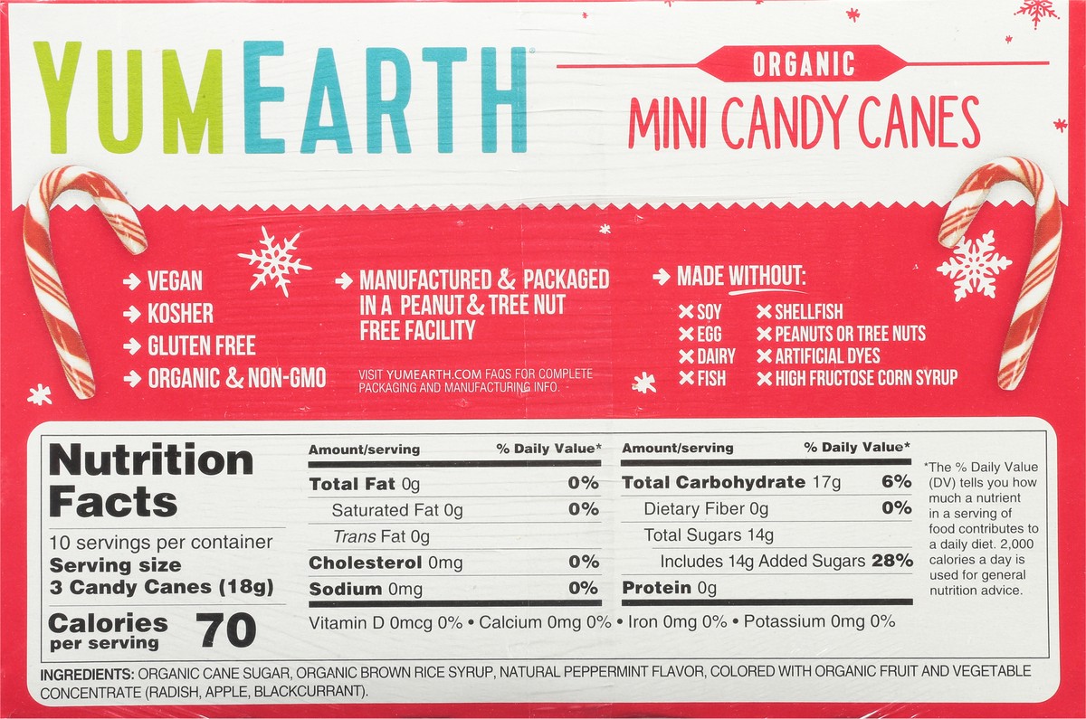 slide 7 of 9, YumEarth Organic Mini Candy Canes 30 ea, 30 ct