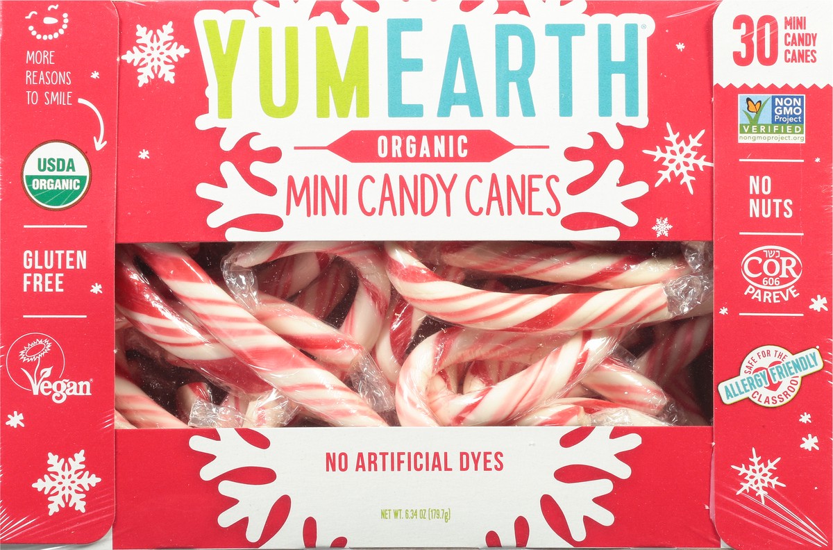 slide 4 of 9, YumEarth Organic Mini Candy Canes 30 ea, 30 ct