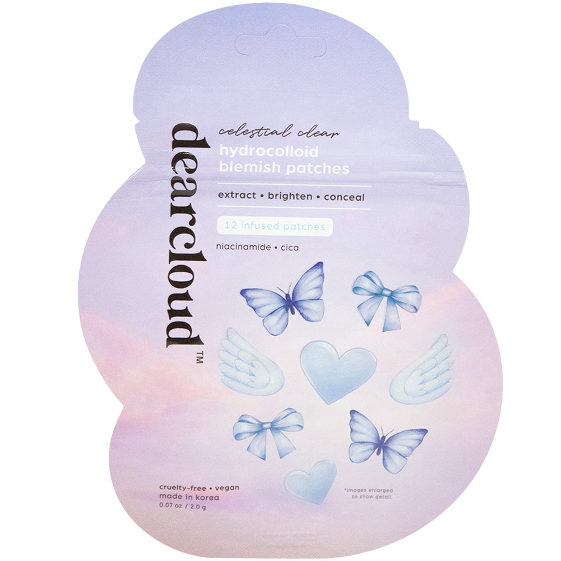 slide 1 of 1, Dearcloud Celestial Clear Hydrocolloid Blemish Patches, 12 ct