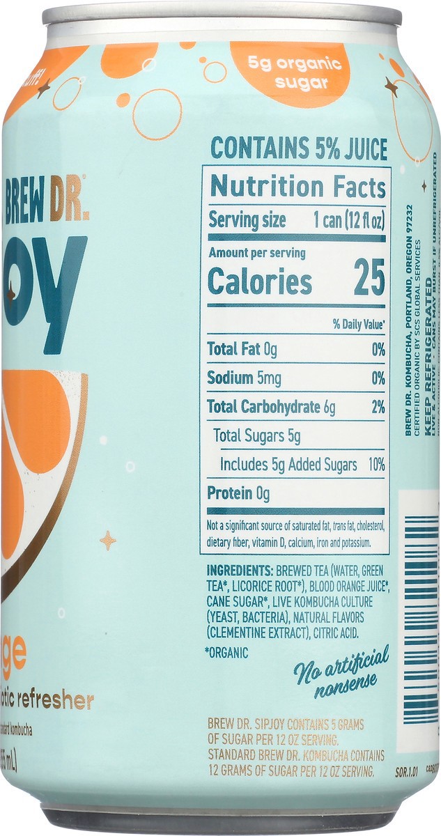 slide 7 of 14, Brew Dr. Brew Dr Sipjoy Orange - 12 fl oz, 12 fl oz