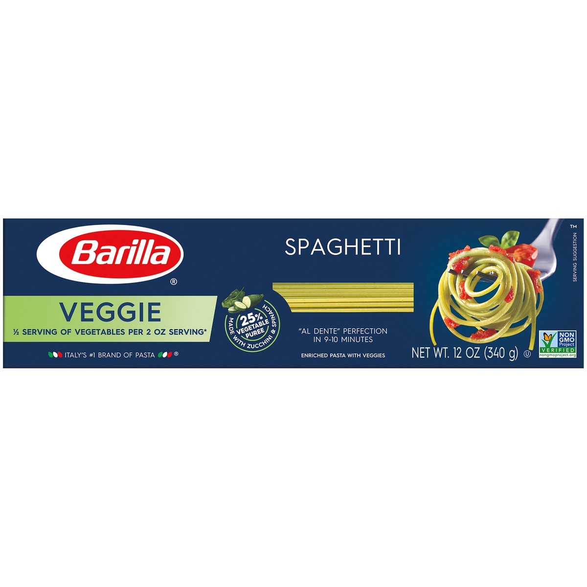 slide 6 of 14, Barilla Veggie Spaghetti, 12 oz