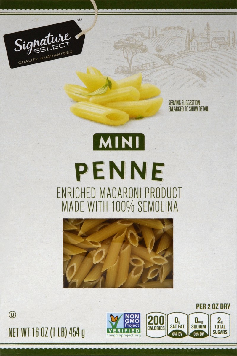 Signature Select Mini Penne, Enriched Macaroni Product 16 oz