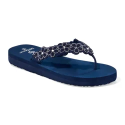 Sol Borne Women's Adeline Casual Sandal, Blue, Size 7