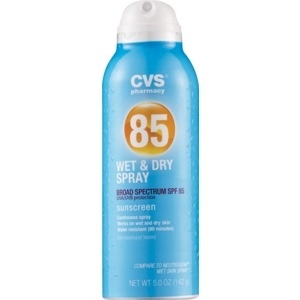 slide 1 of 1, CVS Health Wet And Dry Sunscreen Spray Spf 85, 5 oz