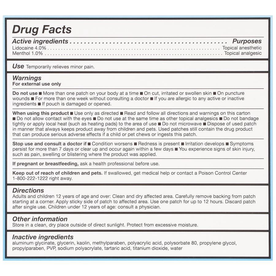 slide 5 of 5, Walgreens Cool N' Heat Lidocaine Patches, 5 ct