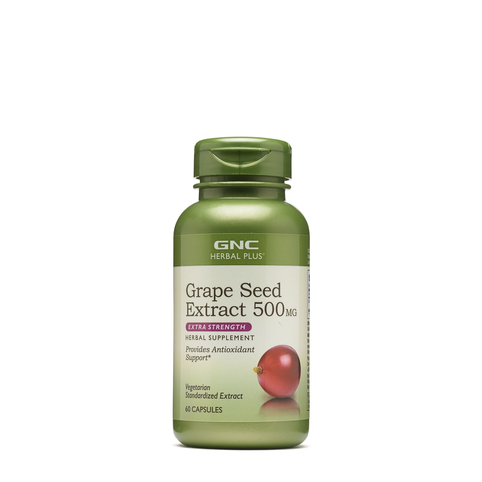 slide 1 of 1, GNC Herbal Plus Grape Seed Extract 500 mg - Extra Strength, 60 ct