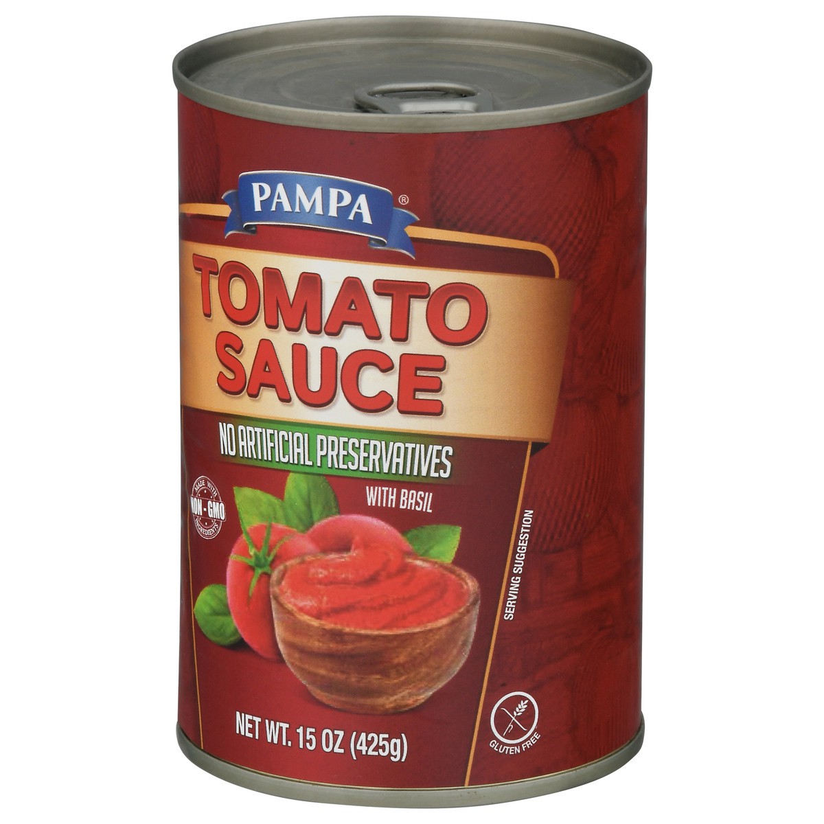 slide 4 of 9, Pampa Tomato Sauce with Basil 15 oz, 15 oz