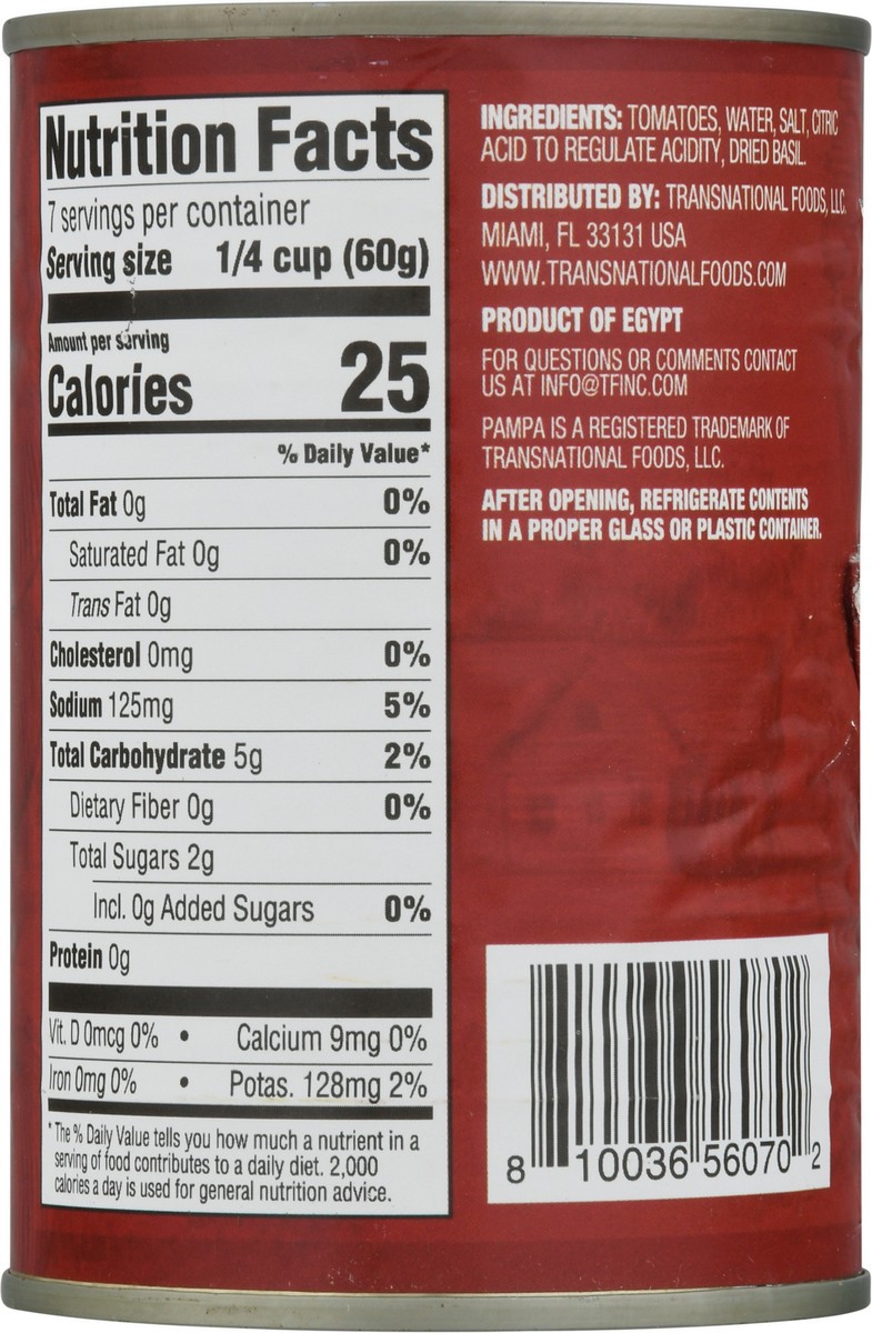 slide 9 of 9, Pampa Tomato Sauce with Basil 15 oz, 15 oz