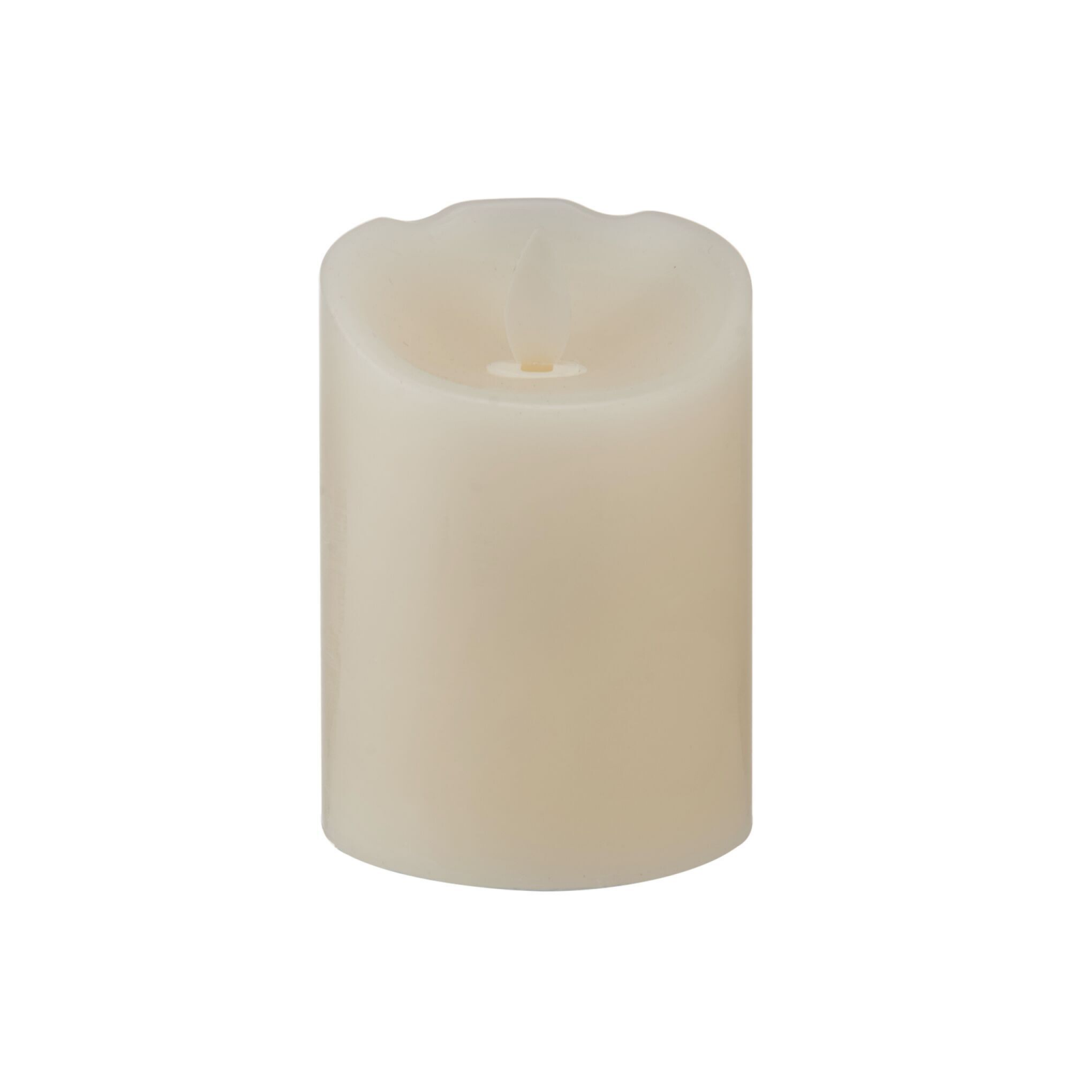 slide 1 of 1, Mikasa Realistic Flame Ivory LED Pillar 3x4 inch, 3 x 4 