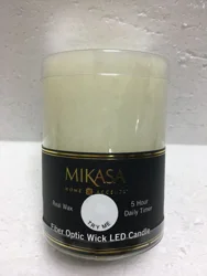 Mikasa Realistic LED Wax Pillar Ivory 4x6 inch