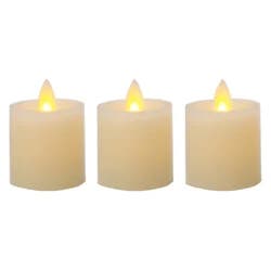 Mikasa Realistic LED Wax Votives Ivory Set of 3