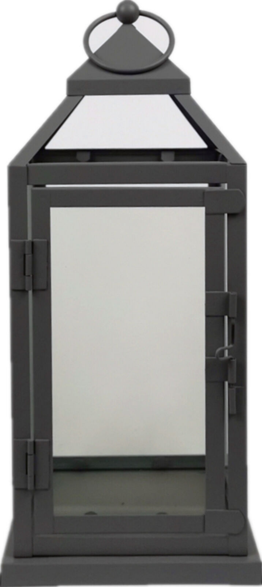 slide 1 of 1, Mikasa Grey Metal Lantern 12 inch, 12 in