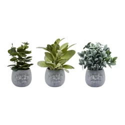 Elements Ele A3 9in Sent Pot Assorted Plastic Artificial Greenery