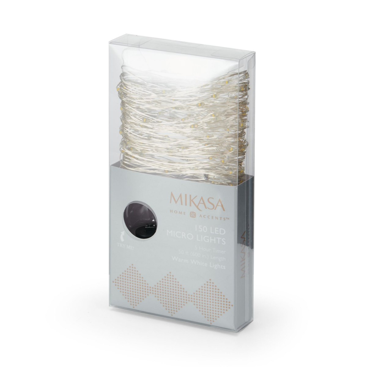 slide 1 of 1, Mikasa LED Wire Micro Light Soft White 15 Light, 150 light