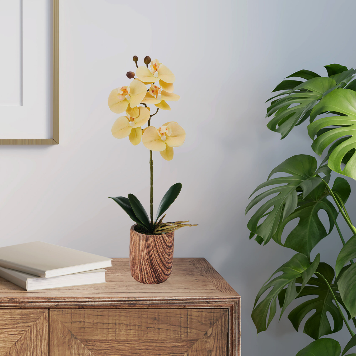 slide 2 of 2, Mikasa Orchid Plastic Artificial Greenery Ivory 16IN, 1 ct